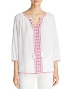 Nydj Embroidered Peasant Blouse - 100% Exclusive