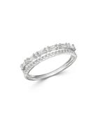 Bloomingdale's Diamond Double-row Band In 14k White Gold, 0.35 Ct. T.w. - 100% Exclusive