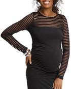 Stowaway Collection Shadow Striped Maternity Dress