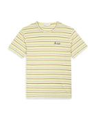Maison Labiche The Dude Embroidered Natural Striped Tee