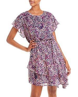 Aqua Flutter Asymmetrical Ruffle Dress - 100% Exclusive