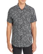 Karl Lagerfeld Paris Cloud Print Regular Fit Short Sleeve Shirt