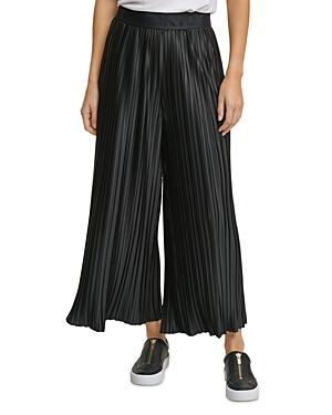 Dkny Pleated Wide Leg Culotte Pants