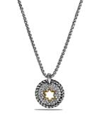 David Yurman Cable Collectibles Star Of David Charm Necklace With Diamonds With 18k Gold
