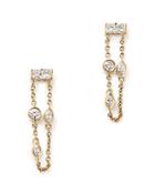 Diamond Chain Drop Earrings In 14k Yellow Gold, .45 Ct. T.w.