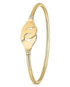 Dinh Van 18k Yellow Gold Menottes Diamond Bangle Bracelet