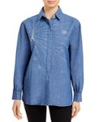 Karl Lagerfeld Paris Rhinestone Denim Shirt