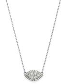 Bloomingdale's Diamond Cluster Marquis Pendant Necklace In 14k White Gold, 0.50 Ct. T.w. - 100% Exclusive