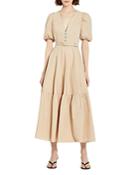 Nicholas Rebecca Cotton Belted Fit-and-flare Dress