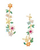 Kate Spade New York New Bloom Cubic Zirconia & Imitation Pearl Flower Cluster Statement Earrings