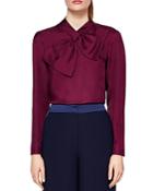 Ted Baker Rossea Bow-neck Silk Top