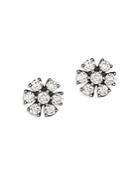 Bloomingdale's Diamond Flower Stud Earrings In 14k White Gold, 0.33 Ct. T.w. - 100% Exclusive