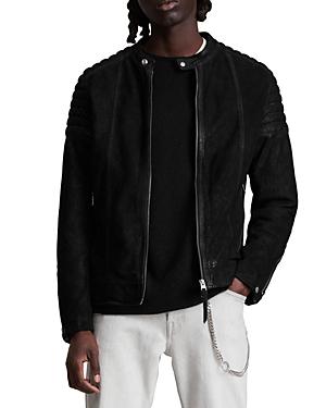 Allsaints Caxton Waxed Suede Moto Jacket