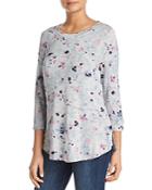 Cupio Abstract Floral Tunic Top