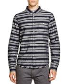 Native Youth Woven Geo Stripe Slim Fit Button Down Shirt