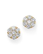 Bloomingdale's Round Cut Diamond Cluster Stud Earrings In 14k Yellow Gold, 2.0 Ct. T.w. - 100% Exclusive