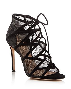 Pour La Victoire Elery Caged Lace Up Sandals