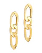 Sterling Forever Curb Chain Drop Earrings
