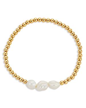 Nadri Pearlfection Keshi Cultured Pearl Beaded Stretch Bracelet
