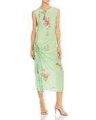 Preen Line Aida Shirred Floral Midi Dress