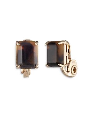 Lauren Ralph Lauren Stone Button Clip On Earrings