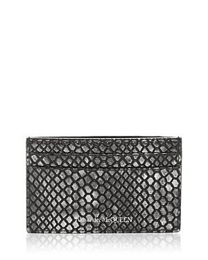 Alexander Mcqueen Snake Embossed Leather Card Case