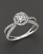 Diamond Halo Ring In 14k White Gold, 1.25 Ct. T.w. - 100% Exclusive