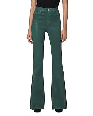 Hudson Holly High Rise Flare Jeans In Coated Garden Topiary