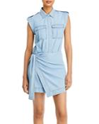 Derek Lam 10 Crosby Giselle Mini Tie Front Cotton Cargo Dress