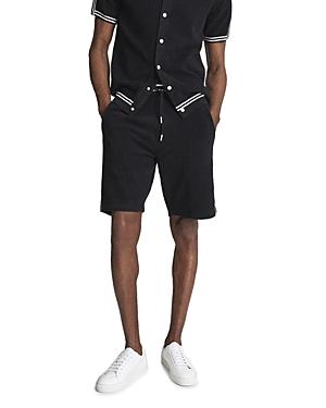 Reiss Valley Velour Side Stripe Shorts