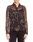 Barbara Bui Printed Georgette Button-down Shirt