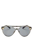 Versace Women's Rimless Brow Bar Round Sunglasses, 42mm