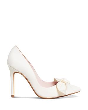 Ted Baker Women's Hyana-moire Satin Bow 100mm Court Pumps