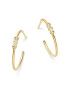 Zoe Chicco 14k Yellow Gold Diamond Small Hoop Earrings