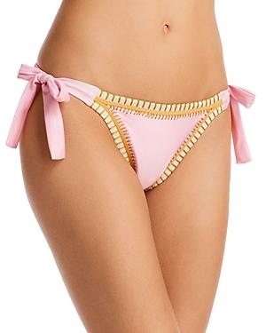 Platinum Inspired By Solange Ferrarini Crochet Trim Tie Bikini Bottom - 100% Exclusive