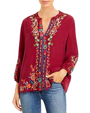 Johnny Was Eilona Paris Embroidered Top