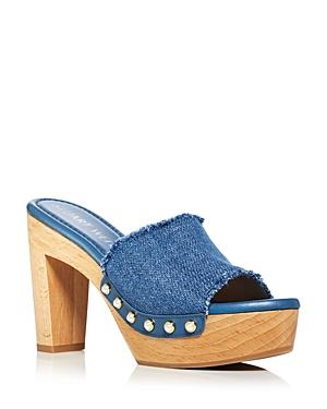 Stuart Weitzman Women's Faux Pearl Clog Slide Sandals