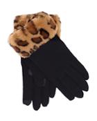 Echo Faux Fur Trimmed Touch Gloves