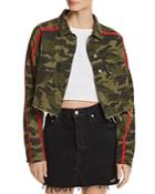 Sunset + Spring Camo Cropped Denim Jacket - 100% Exclusive