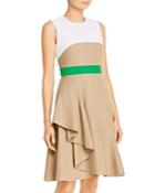 Paule Ka Draped-skirt A-line Dress
