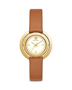 Tory Burch The Grier Brown Leather Strap Watch, 26mm