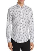 Boss Hugo Boss Ronni Sailboat-print Slim Fit Shirt