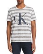 Calvin Klein Tie Dye Stripe Reissue Logo Tee