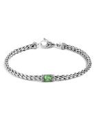 John Hardy Limited Edition Classic Chain Sterling Silver Lava Slim Chain Bracelet With Tsavorite