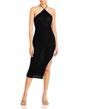 Aqua Crochet Halter Dress - 100% Exclusive