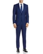 Boss Huge/genius Micro-check Slim Fit Suit