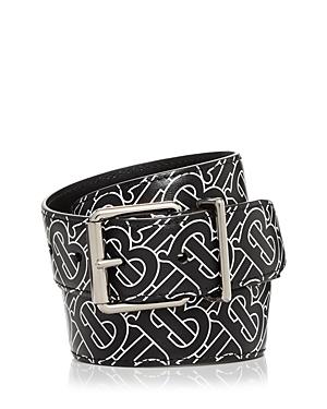 Burberry Men's Mack Logo Print Leather Belt