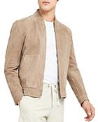 Theory Fletcher Suede Bomber Jacket
