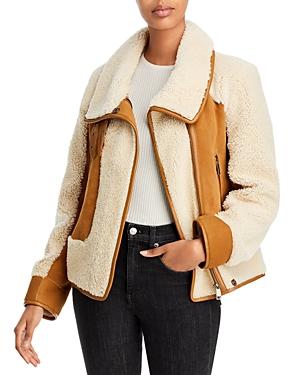 Vanessa Bruno Manila Leather Shearling Jacket