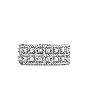 Roberto Coin 18k White Gold Byzantine Barocco Diamond Ring